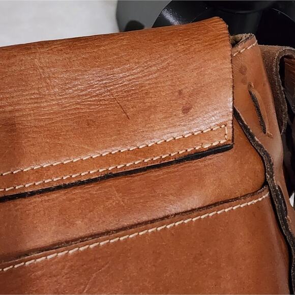 Patricia Nash‎ Brown Tooled Leather Saddle Bag crossbody purse - Picture 12 of 16